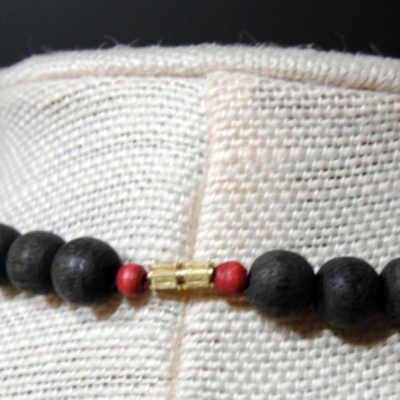 Vintage Wood Bead Jewelry Boho Handmade Ethnic - Picture 4 of 4